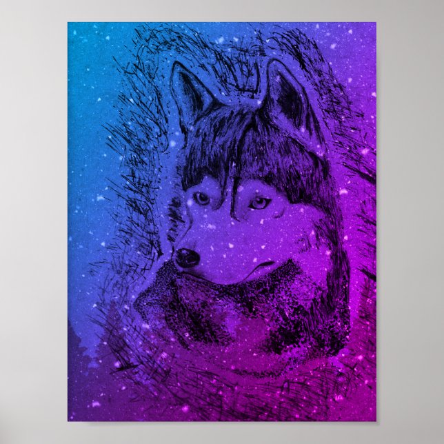 Póster Purple Wolf (Frente)
