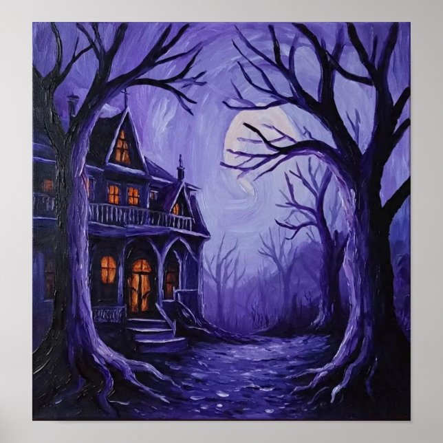 Póster PurpleHauntedHouse (Frente)