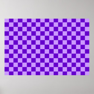 Póster Púrpura combinación Classic Checkerboard de STaylo