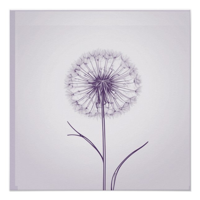 Póster Púrpura Dandelion (Anverso)