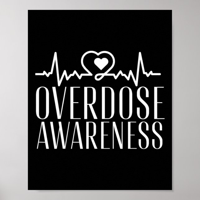 Póster Púrpura de Conciencia de Sobredosis (Frente)