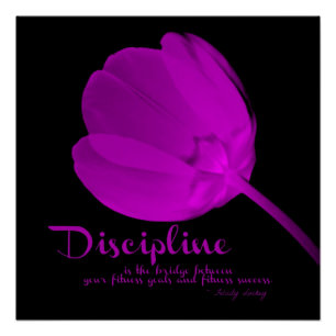 Poster púrpura de la disciplina del tulipán de la