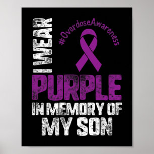 Póster Púrpura En Memoria De Mi Hijo Sobredosis Mon De Co
