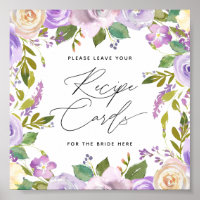 Púrpura Florencia caligrafía guión receta Rótulo d