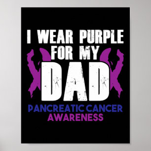 Póster Púrpura Papá Concienciación Pancreática Sobre El C