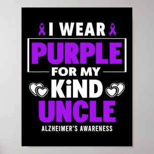 Póster Púrpura para el premio de mi tío Alzheimerheimer