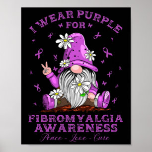 Póster Púrpura Para Fibromialgia Día De Concienciación Gu
