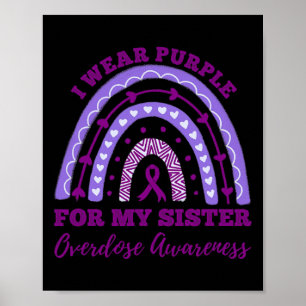 Póster Púrpura Para Mi Hermana Conciencia Sobre La Sobred