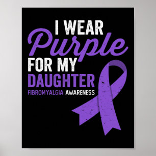 Póster Púrpura Para Mi Hija Fibromialgia Conciencia