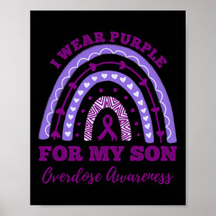 Póster Púrpura Para Mi Hijo Sobredosis Conciencia Arcoiri