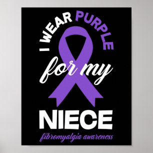Póster Púrpura Para Mi Niña Fibromialgia Conciencia 1