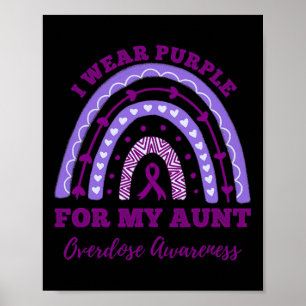 Póster Púrpura Para Mi Tía Sobredosis Conciencia Arcoiris