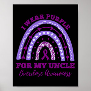 Póster Púrpura Para Mi Tío Conciencia Sobre La Sobredosis