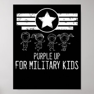 Póster Púrpura para niños militares