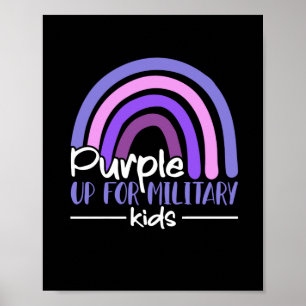 Póster Púrpura para niños militares Arcoiris Niño militar