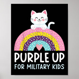 Póster Púrpura Para Niños Militares Mes Niño Militar R