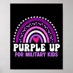 Póster Púrpura Para Niños Militares Mes R