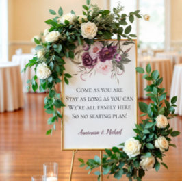 Póster Púrpura Pluma Rosa Peonies Sin Boda del plan de as