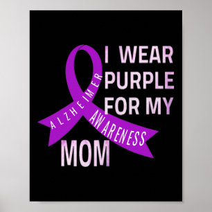 Póster Púrpura por la enfermedad A de mi mamá Alzheimerhe