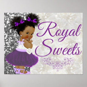 Póster Púrpura Princesa Africana   Evento Royal Sweets