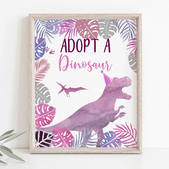 Póster Púrpura Rosa Adopta Un Rótulo De Cumpleaños De Din (Subido por el creador)