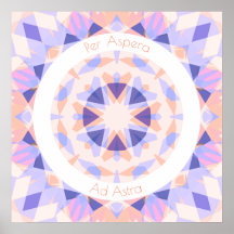 Púrpura Rosa Por Aspera Y Astra Estrellas Motivant