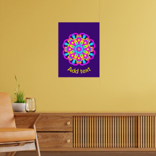 Póster Púrpura, rosa y tinte amarillo