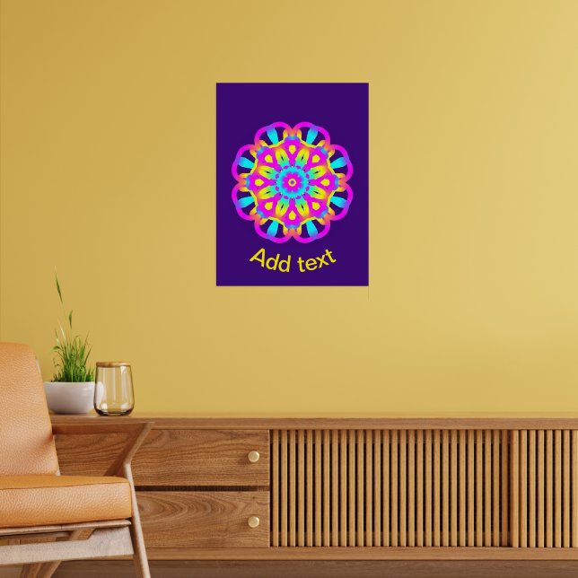Póster Púrpura, rosa y tinte amarillo (Salón 2)