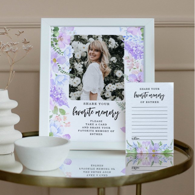 Póster Púrpura suave Comparte tu mensaje de memoria favor (Subido por el creador)