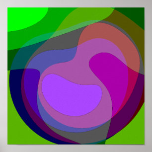 Póster Púrpura Y Verde 403