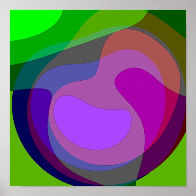 Póster Púrpura Y Verde 403 (Frente)