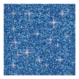 Póster Purpurina azul irrisorio