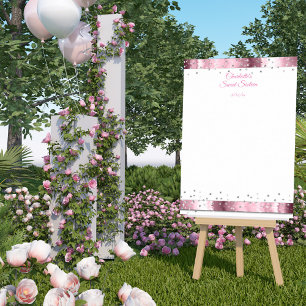 Póster Purpurina De Diamantes, Satina Rosa Dulce Dieciséi