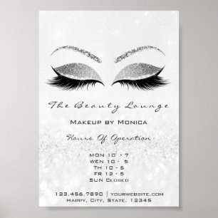 Póster Purpurina de maquillaje azotes Purpurina Salón de 