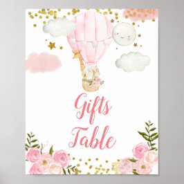 Póster Purpurina de oro de la jungla de globos aerostátic