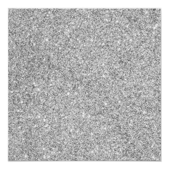 Póster Purpurina elegante plateado (Anverso)