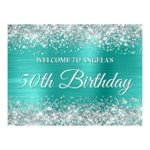 Purpurina plateado y Relieve metalizado turquesa 5