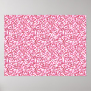 Póster Purpurina Rosa Girly Impreso