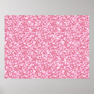 Póster Purpurina Rosa Girly Impreso