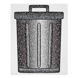 Póster Purpurina Trash Can