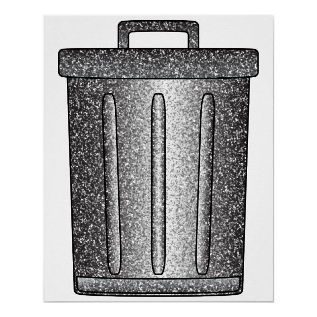 Póster Purpurina Trash Can (Anverso)