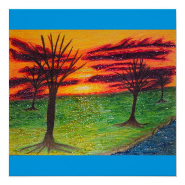 Poster Purpurinoso de Sunset Perfect (Anverso)