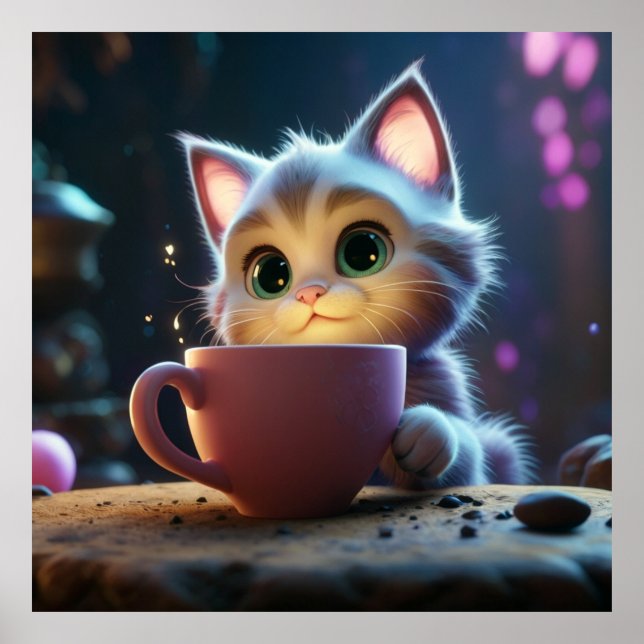 Póster Purrfect Brew (Frente)