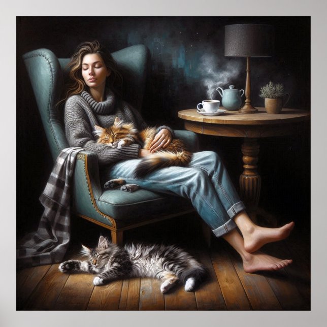 Póster Purrfect Brew (Frente)