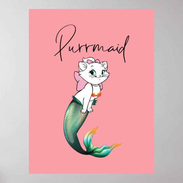 Póster Purrmaid de gatito de gatito de comadreja - Diseño (Frente)