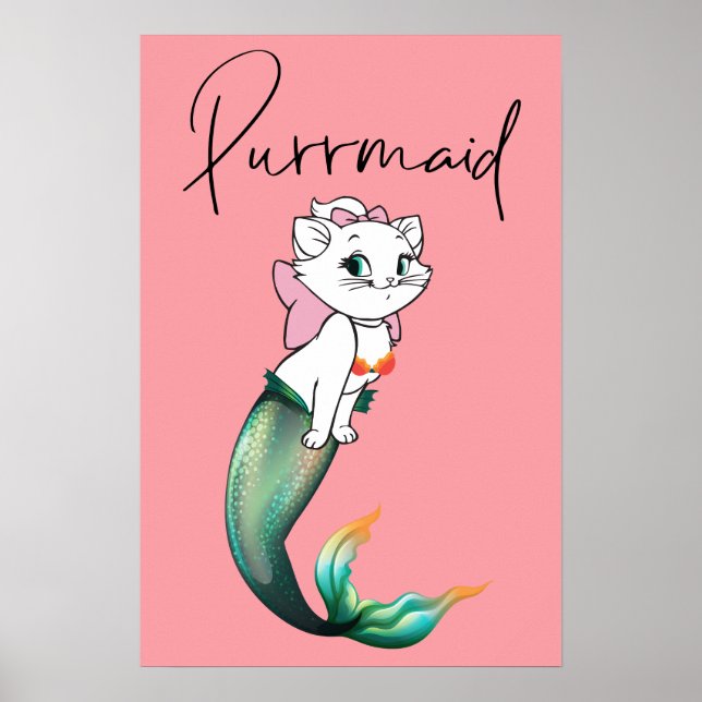 Póster Purrmaid de gatito de gatito de comadreja - Diseño (Frente)
