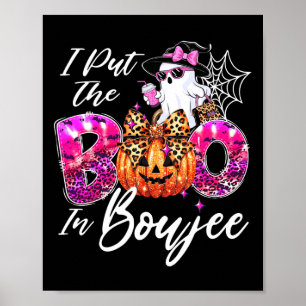 Póster Puse El Boo En Boujee Cute Leopard Boujie Ghost