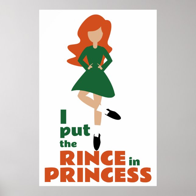Póster Puse el Rince en la Princesa | Baile irlandés Red  (Frente)