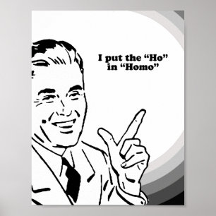 PÓSTER PUSE "HO" EN CAMISETA DEL HOMO