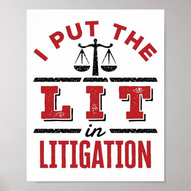 Póster Puse la luz en el Litigator de Litigio (Frente)